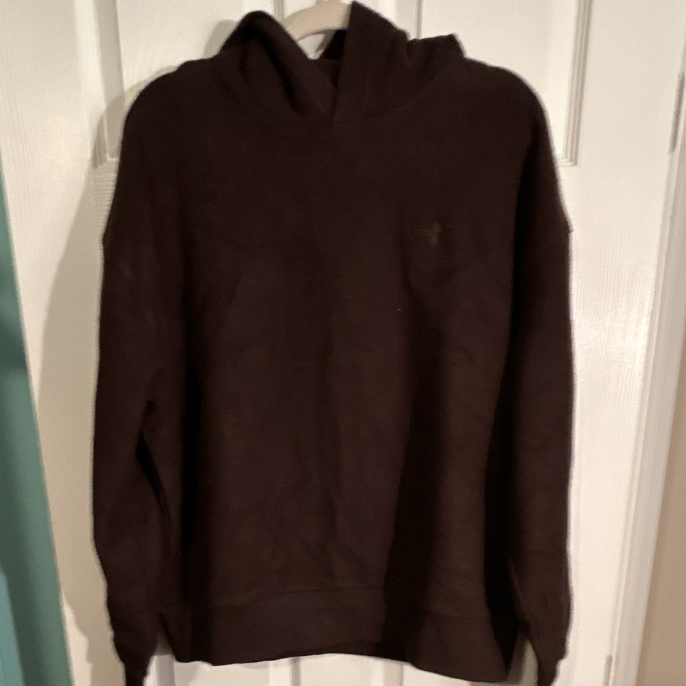 Women's Brown Textured Brown Under armor Hoodie Sweatshirt Top Large
